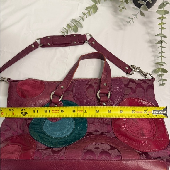 Coach Ashley Pieced Patchwork Satchel w Strap Shoulder Bag  Rare - Picture 12 of 16